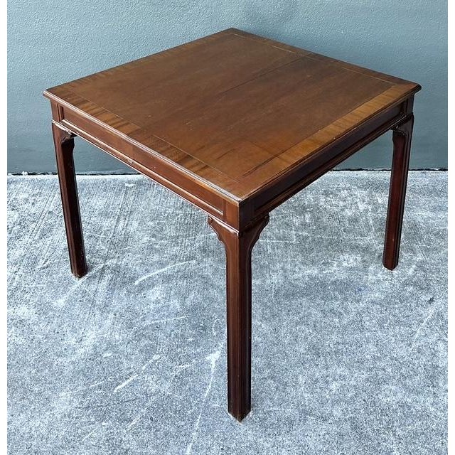 Mid-Century Modern Vintage Baker Extendable Dining Table For Sale - Image 3 of 12