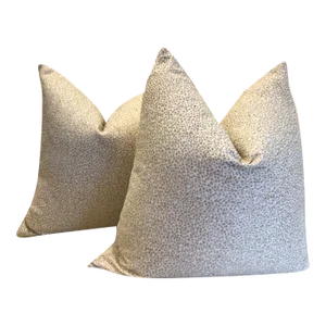 Taupe Spot On Pillows- a Pair