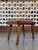 1950's Walnut and Velvet Striped Bench For Sale In Los Angeles - Image 6 of 8