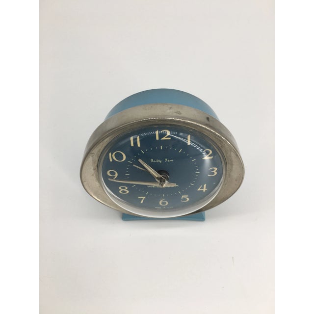 Metal Vintage Mid 20th Century Baby Ben Westclox Windup Alarm Clock For Sale - Image 7 of 7