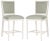 Counter Stool in Light Grey & Cream & Distressed White - a Pair For Sale - Image 9 of 9