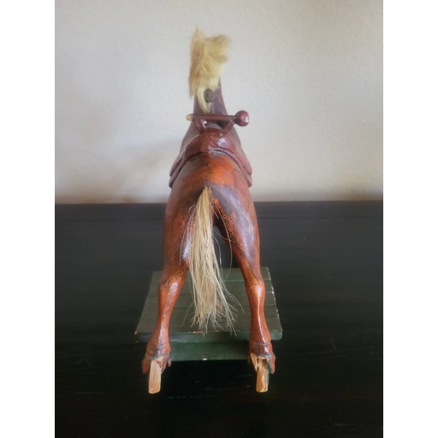 Wood Vintage Wooden Rocking Horse For Sale - Image 7 of 13