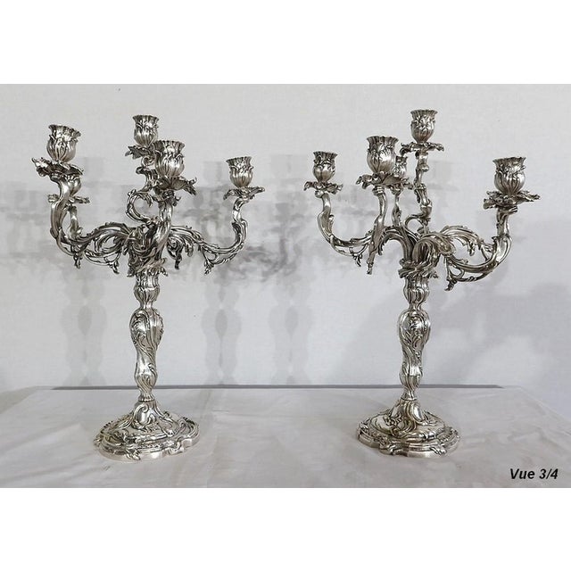 Candleholders in Silvered Bronze, Set of 2 For Sale - Image 18 of 18