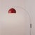 Mid-Century Modern Morelli 1960s Half Dome Wall Sconce by Nova of California - Modern Arc Wall Lamp, Crimson Red Steel Shade, Satin Nickel, Dimmable For Sale - Image 3 of 7