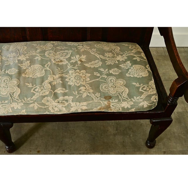 English 18th Century Carved Oak Hall Bench For Sale - Image 4 of 12