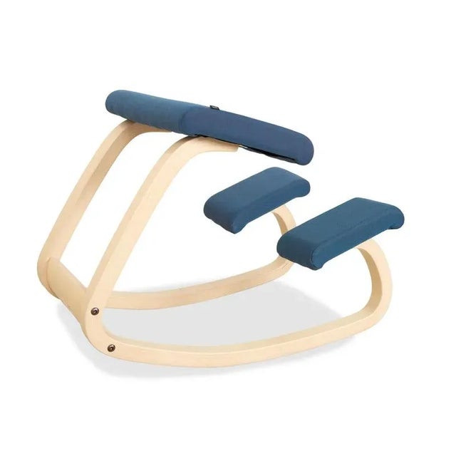 Blue Kneeling Chair in Fabric by Peter Opsvik for Variable For Sale - Image 6 of 13