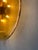 Metal Italian Wall Light in Amber Murano Glass Disc and Brass Metal Frame For Sale - Image 7 of 10