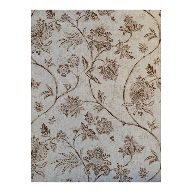 Schumacher 176493 Chinoiserie Vine Neutral Fabric 3 7/8 Yards Mark Sikes For Sale