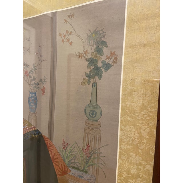 Mid 20th Century Ancestral Silk Painting For Sale - Image 9 of 12