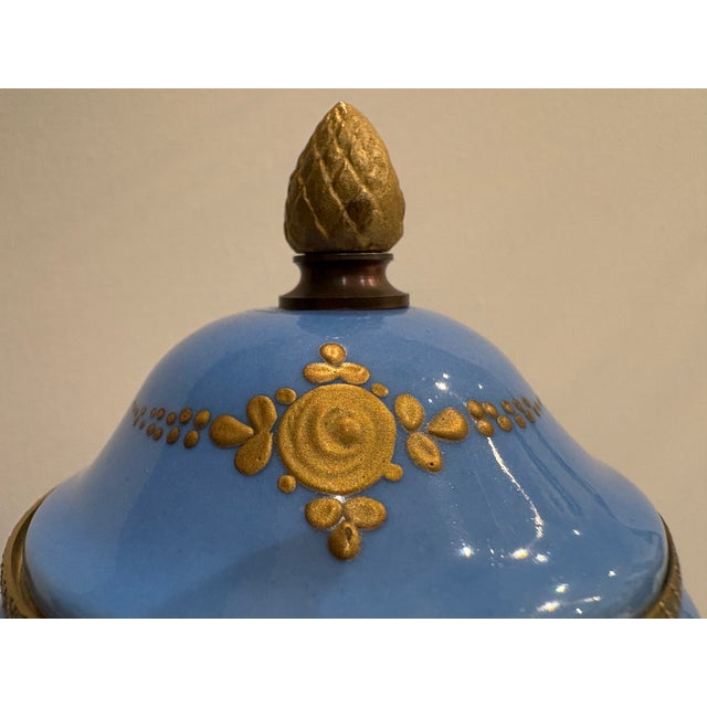 Pair of Stunning Late 19th Century Hand-Painted French Sevres Urns For Sale - Image 11 of 15