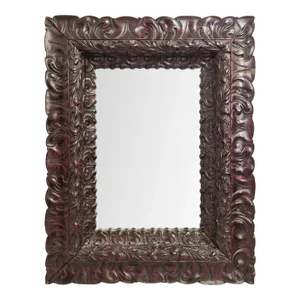 Mirror with Richly Carved Wooden Frame, 1600s