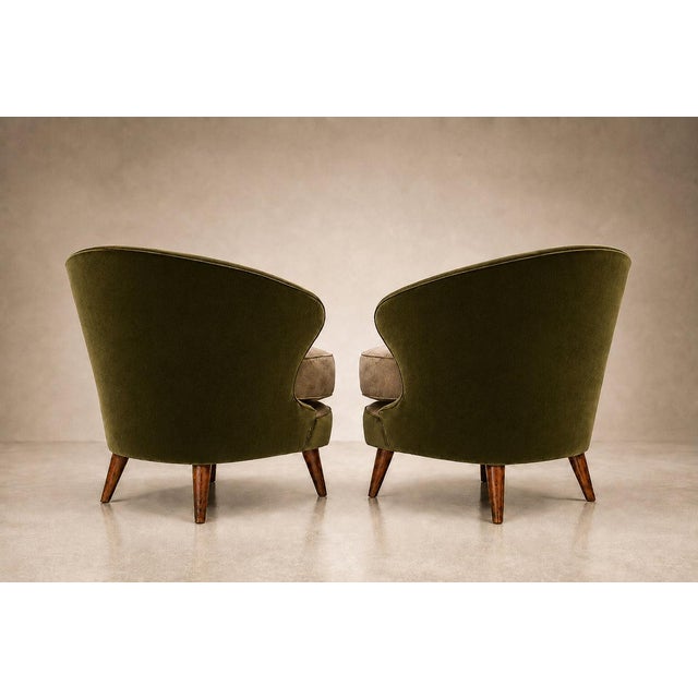 Pair of “Concha” Armchairs in Two-Tone Mohair by Joaquim Tenreiro, Brazil, 1960s For Sale - Image 16 of 18