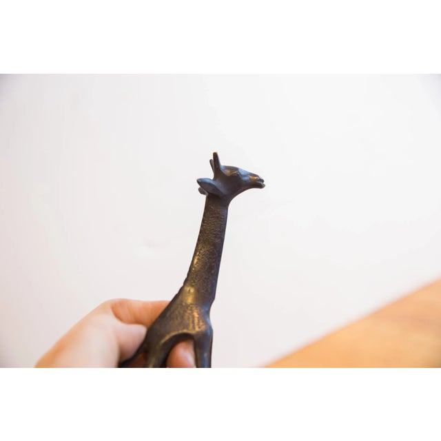 Old New House Vintage African Giraffe With Dark Patina For Sale - Image 4 of 5