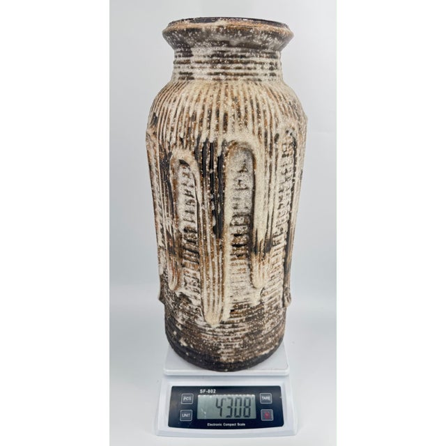 Brutalist Fat Lava Floor Vase by Jünger Keramik, Germany, 1970s For Sale - Image 4 of 18