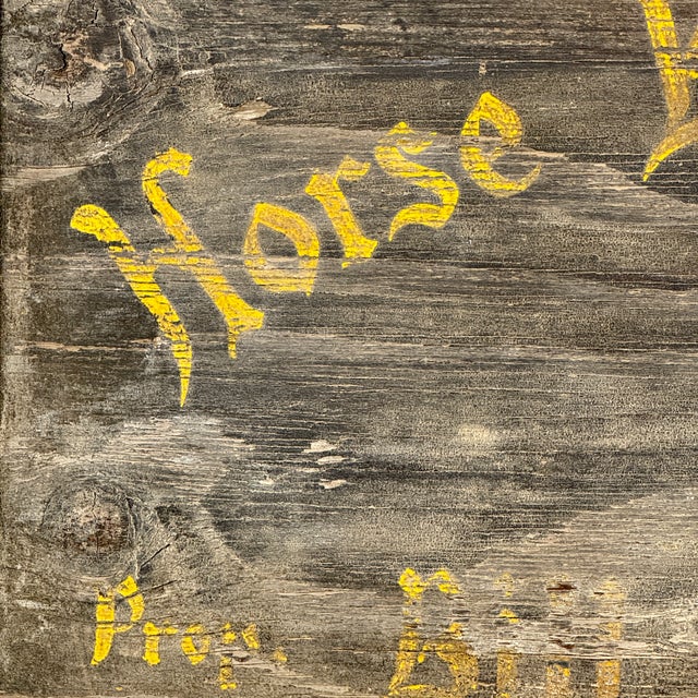 Wood Charming Vintage Large Wooden Trade Sign for Horse Farm For Sale - Image 7 of 11