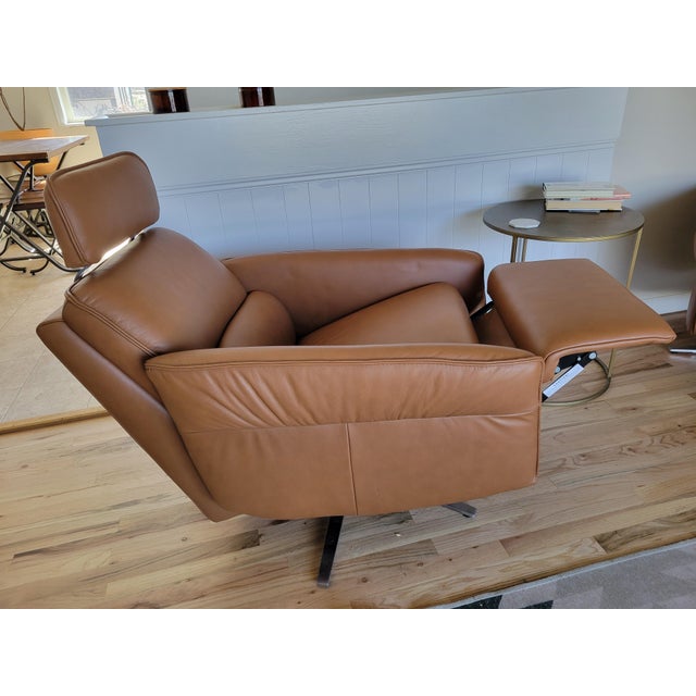 Himolla Aura Recliner in Cognac Leather Chairish