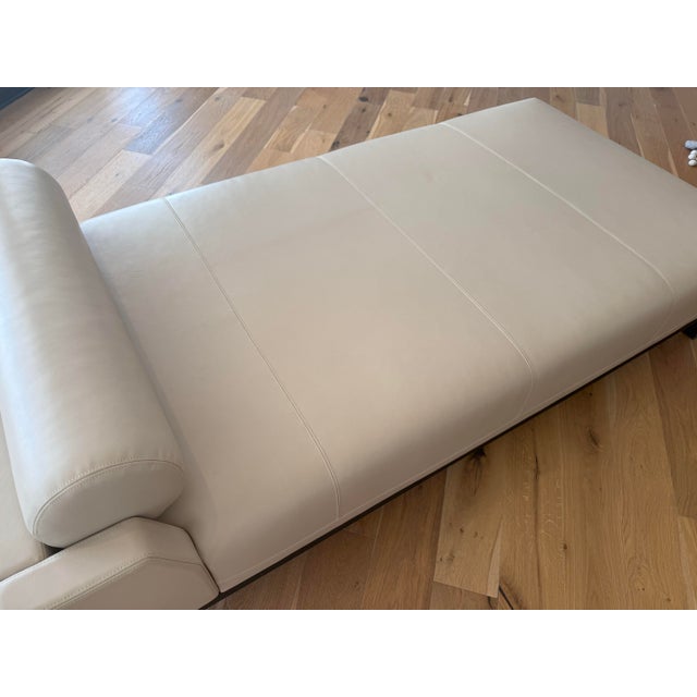 Christian Liaigre Leather Christian Liaigre Chaise Lounge For Sale - Image 4 of 13