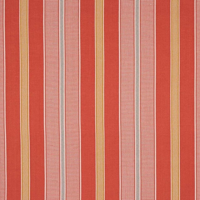 Sample - Schumacher X A Rum Fellow Scoop Stripe Fabric in Parasol For Sale