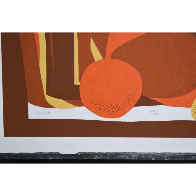 Mid-Century Modern 1970s Martin Friedman - "Repast" Vintage Mid Century Modern Limited Edition Signed Serigraph For Sale - Image 3 of 4
