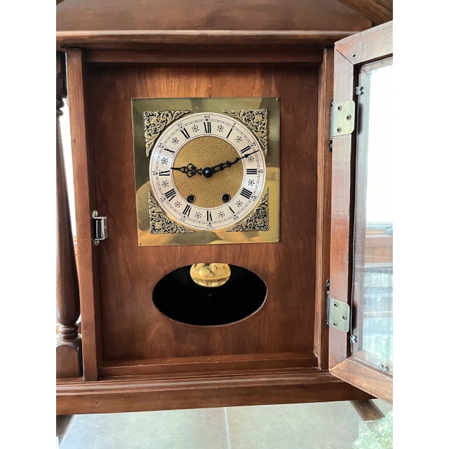 Jauch West Germany Mahogany Mantle Clock- Circa 1970-1980 For Sale - Image 6 of 12