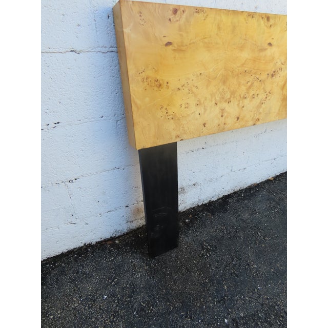 Late 20th Century Mid Century Modern Burlwood Queen Size Headboard 6384 For Sale - Image 5 of 12