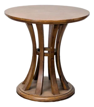 Crate & Barrel Round Wood End Table