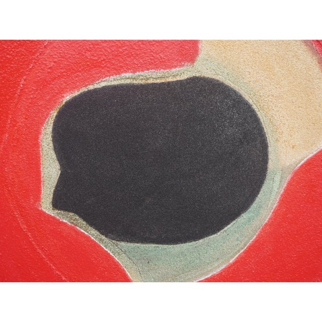 Contemporary Minimalist Red & Black Abstract Geometric, "John Favors Red" by Cassandra Linnea Auker For Sale - Image 3 of 5