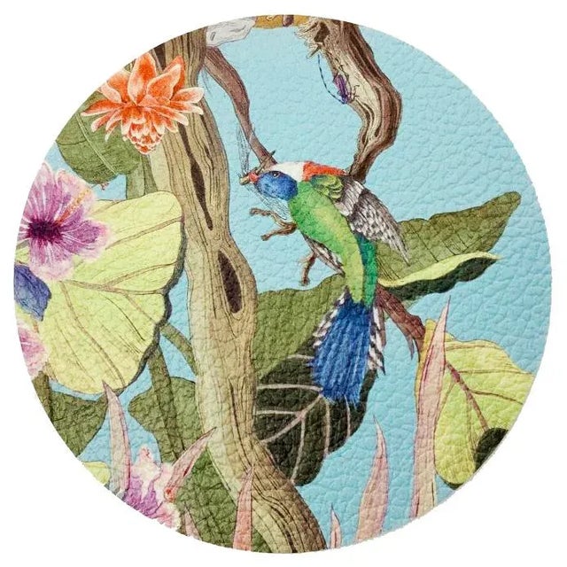 Transitional Palm Beach Paradise by Allison Cosmos Coasters - Set of 4 For Sale - Image 3 of 6