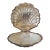 Vintage Silver-Plated Shell Butter Dish & Caviar Server With Frosted Glass Liner For Sale