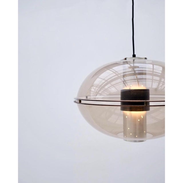 Orbiter Pendant in Metal and Acrylic Glass from Raak Amsterdam, Netherlands, 1970s For Sale - Image 3 of 4