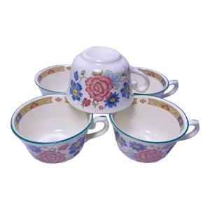 1980s Oriental Tea Cup by Franciscan China, Set of 5