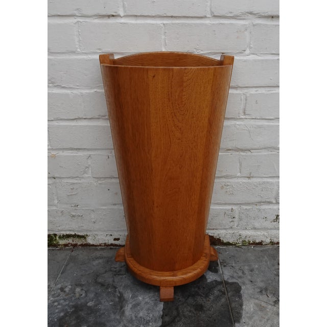 Mid-Century Danish Oak Wall Umbrella Stand, 1970s For Sale - Image 9 of 10