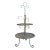 Transitional Silver Finished Large Two Tiered Iron Stand For Sale