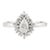 18k Gold Natural Diamond Cluster Pear Engagement Ring for Her Size 5.5 For Sale