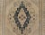 Shabby Chic Vintage Turkish Oushak Rug With Beige and Navy Blue Geometric Medallion 3'5 X 5'2 For Sale - Image 3 of 10