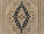 Shabby Chic Vintage Turkish Oushak Rug With Beige and Navy Blue Geometric Medallion For Sale - Image 3 of 10