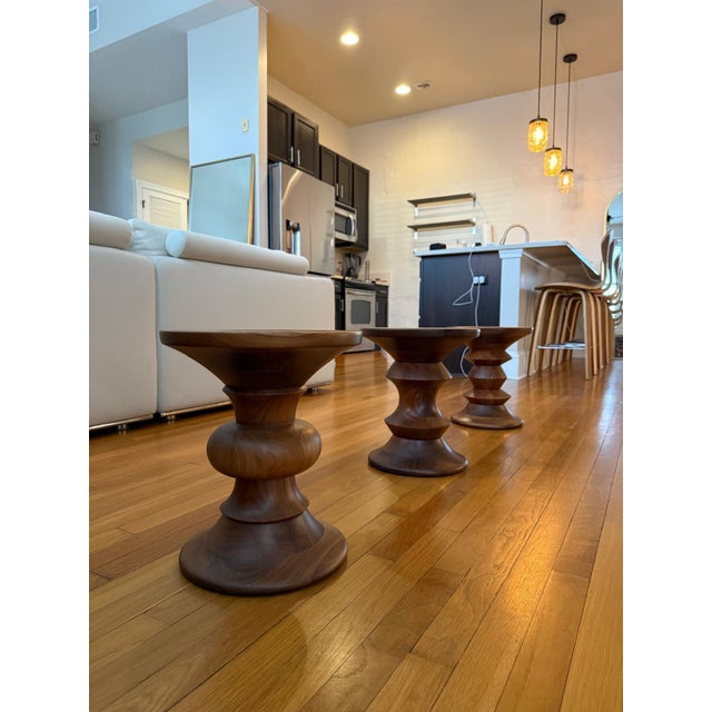 Eames Turned Stools for Herman Miller — Complete Set of Three For Sale - Image 10 of 16