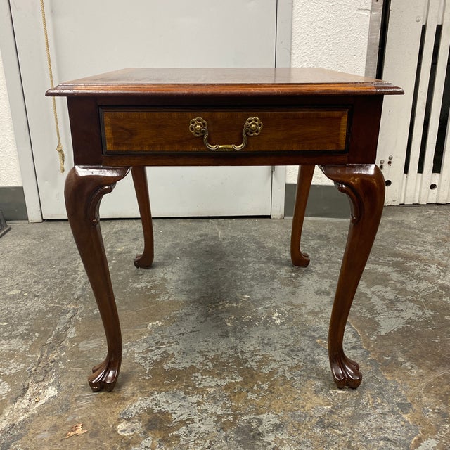 Late 20th Century National Mt Airy Cabriole Leg Side Table Drawer Chairish