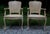 Vintage Pair Harris Marcus Italian Double Cane Arm Chairs Carved Accent Chairs For Sale - Image 13 of 18