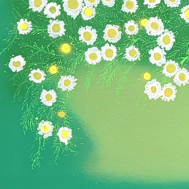 Contemporary Chamomile Flowers Contemporary Botanical Painting by Susan Havens For Sale - Image 3 of 5