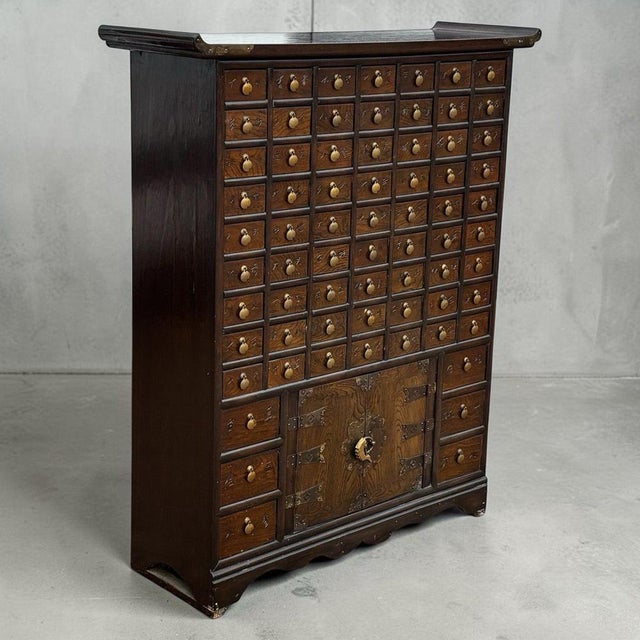 Chinese Apothecary Cabinet, 69 Drawers & Cupboard. Great Storage Piece . 69 long drawers and one double cupboard. with...