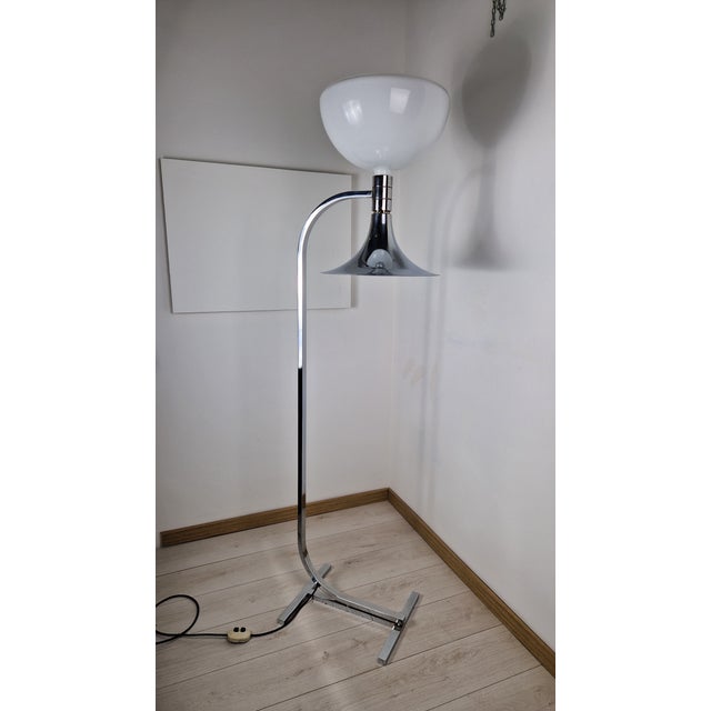 Mid-Century Modern AM/AS Model Floor Lamp in Chrome-Plated Metal by Franco Albini and Franca Helg for Sirrah, 1960s For Sale - Image 3 of 18