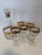 Vintage Culver Tyrol Gold Filigree Glass Decanter & 5 Stemmed Wine Glasses Set For Sale - Image 4 of 12