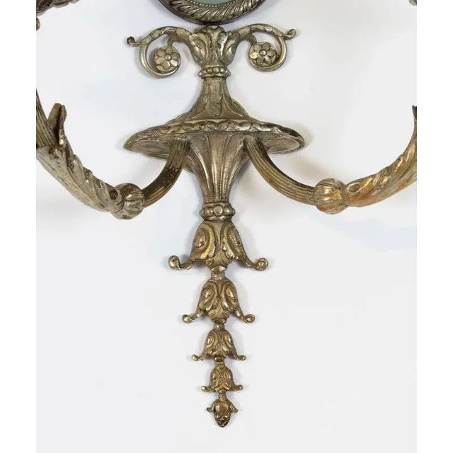 Antique Silver Plated Wall Lights, 1890s, Set of 2 For Sale - Image 5 of 7