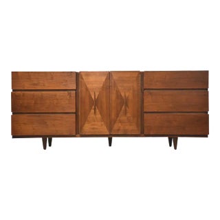American of Martinsville Walnut Dresser For Sale
