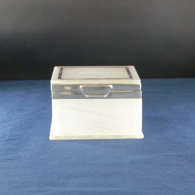 Lapis Inlay Onyx Box For Sale - Image 9 of 13