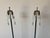 Metal 1980s Vintage Metal Tripod Floor Lamps With Double Socket & Brass Pull Chains – A Pair/ Sold For Sale - Image 7 of 12