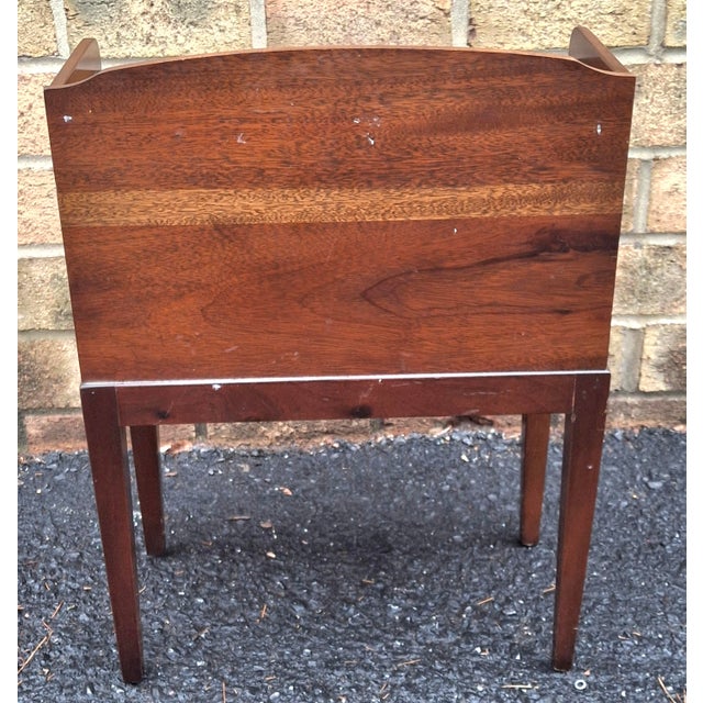 Wood Mid 20th Century Tiered Mahogany Bedside Table Nightstand For Sale - Image 7 of 8