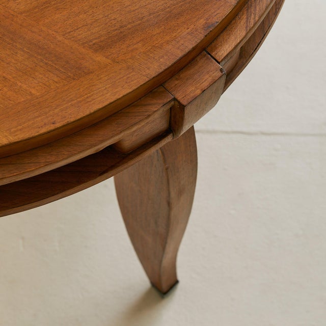 Wood French Art Deco Wood Gueridon Table in the Manner of Jules Leleu, 1930s For Sale - Image 7 of 11