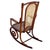 Mid-Century Portuguese Bent Oak & Caine Scrolling Rocking Chair No. 5585 For Sale - Image 9 of 11